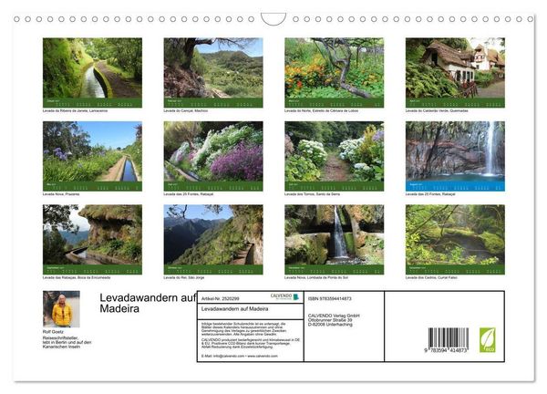 Produktbild: Levadawandern auf Madeira (Wandkalender 2027 DIN A3 quer), CALVENDO Monatskalender