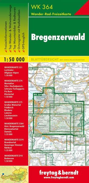 Bregenzer Wald 1 : 50 000. WK 364