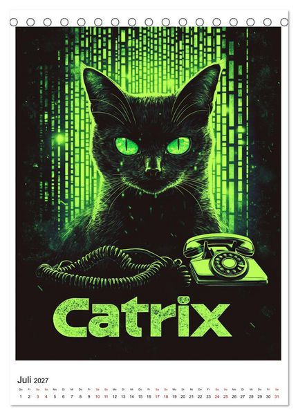 Produktbild: Gro&szlig;es Katzenkino (Tischkalender 2027 DIN A5 hoch), CALVENDO Monatskalender