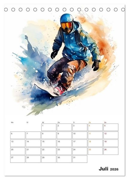 Produktbild: Aktivit&auml;ten im Sport (Tischkalender 2026 DIN A5 hoch), CALVENDO Monatskalender