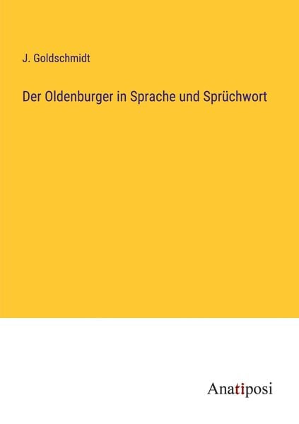 Produktbild: Der Oldenburger in Sprache und Spr&uuml;chwort