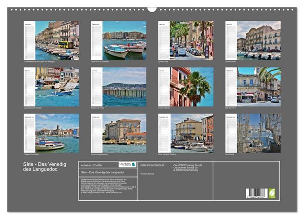 Produktbild: S&egrave;te - Das Venedig des Languedoc (Wandkalender 2026 DIN A2 quer), CALVENDO Monatskalender