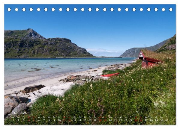 Produktbild: VESTERALEN UND LOFOTEN - Inselparadies im Eismeer (Tischkalender 2026 DIN A5 quer), CALVENDO Monatskalender