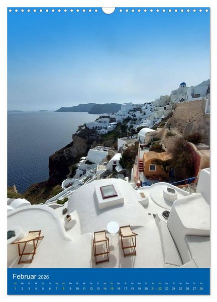 Produktbild: SANTORIN &ndash; Einziartige Motive der griechischen Trauminsel (Wandkalender 2026 DIN A3 hoch), CALVENDO Monatskalender