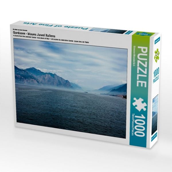 CALVENDO Puzzle Ein Motiv aus dem Kalender Gardasee - blaues Juwel Italiens | 1000 Teile Lege-Größe 64x48cm Foto-Puzzle für glückliche Stunden