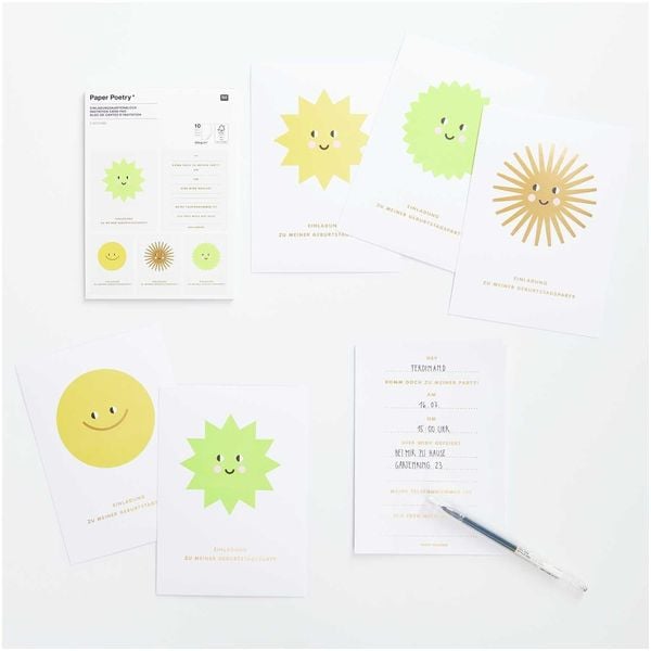 Produktbild: Einladungskarten Happy Birthday, MIX