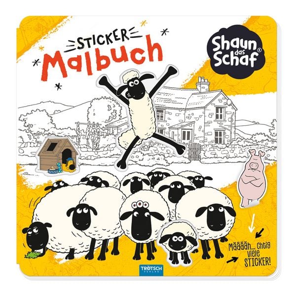 Produktbild: Tr&ouml;tsch Shaun das Schaf Stickermalbuch Malbuch mit Stickern