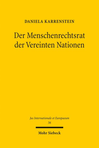 Produktbild: Der Menschenrechtsrat der Vereinten Nationen