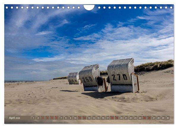 Produktbild: Einzigartiges Spiekeroog (Wandkalender 2026 DIN A4 quer), CALVENDO Monatskalender