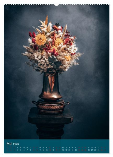 Produktbild: Trockenblumen Bouquet (hochwertiger Premium Wandkalender 2026 DIN A2 hoch), Kunstdruck in Hochglanz