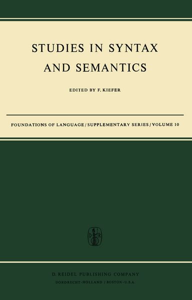 Produktbild: Studies in Syntax and Semantics