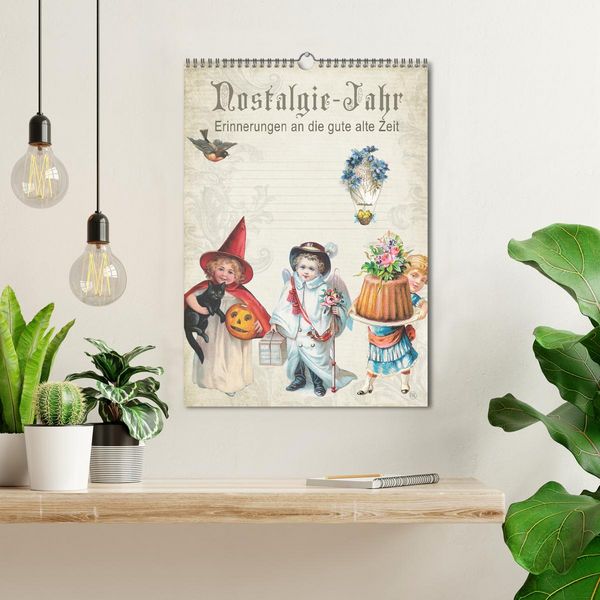Produktbild: Nostalgie-Jahr, Motive aus alten Poesiealben (Wandkalender 2026 DIN A3 hoch), CALVENDO Monatskalender