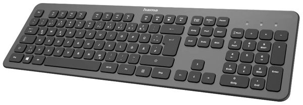 Hama KW-700 Kabellos, Funk Tastatur Deutsch, QWERTZ Anthrazit/Schwarz