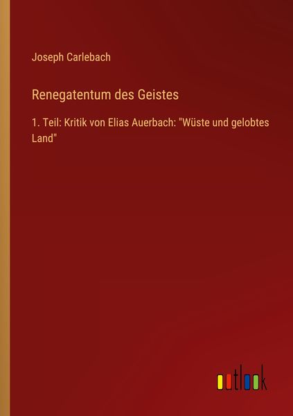 Produktbild: Renegatentum des Geistes