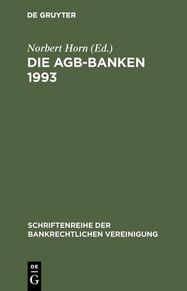 Produktbild: Die AGB-Banken 1993