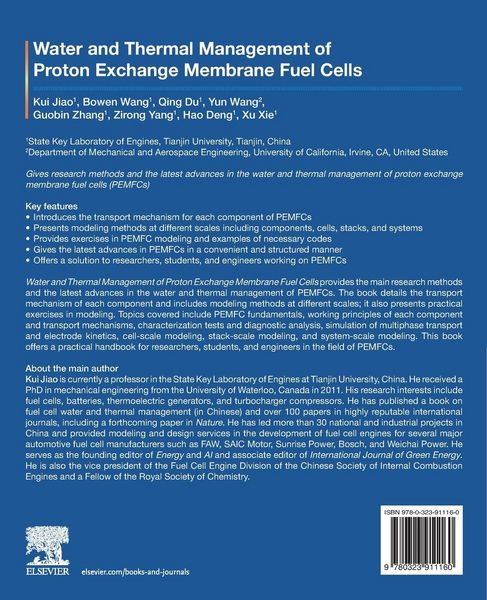 Produktbild: Water and Thermal Management of Proton Exchange Membrane Fuel Cells