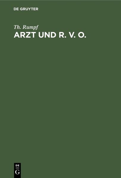 Produktbild: Arzt und R. V. O.