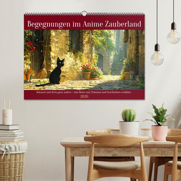 Produktbild: Begegnungen im Anime Zauberland (Wandkalender 2026 DIN A2 quer), CALVENDO Monatskalender