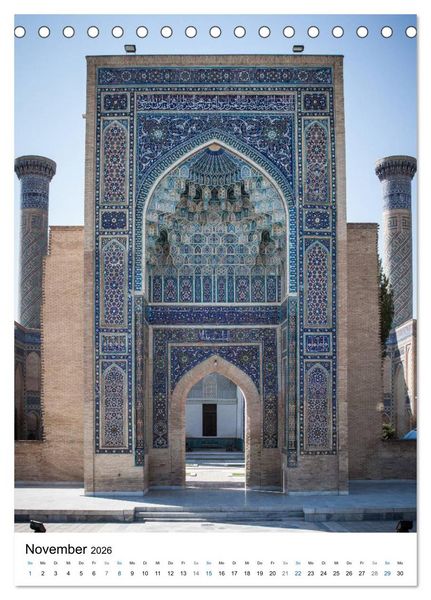 Produktbild: Usbekistan - Faszinierende Architektur entlang der Seidenstra&szlig;e (Tischkalender 2026 DIN A5 hoch), CALVENDO Monatskalender