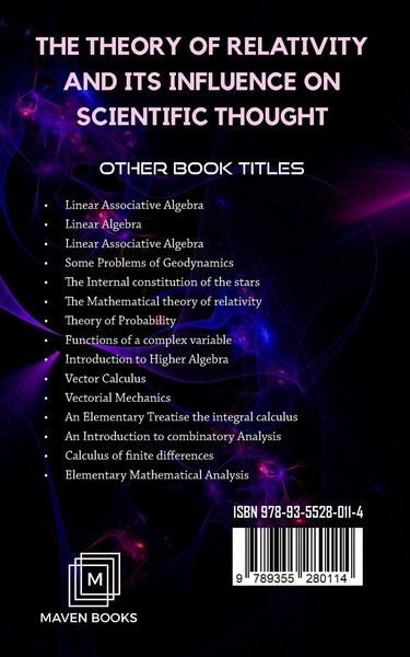 Produktbild: The Theory of Relativity and Its Influence on Scientific Thought