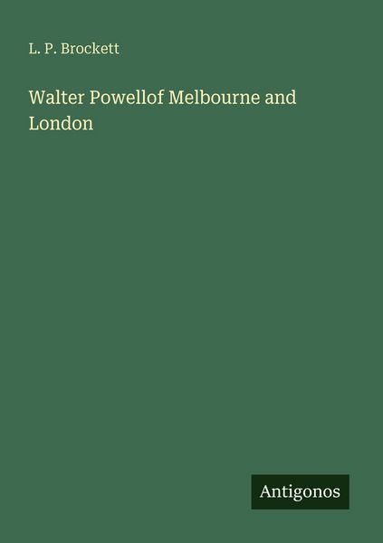 Produktbild: Walter Powellof Melbourne and London