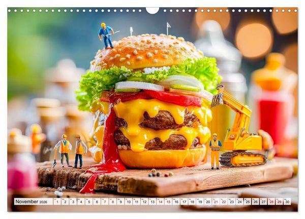 Produktbild: BBQ in Miniatur - Kleine Helden am Braten und Grillen (Wandkalender 2026 DIN A3 quer), CALVENDO Monatskalender