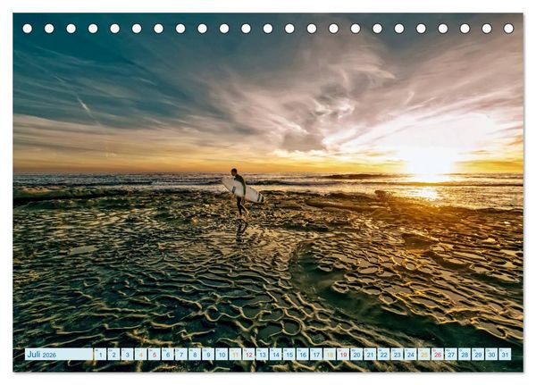 Produktbild: Surfen - so cool (Tischkalender 2026 DIN A5 quer), CALVENDO Monatskalender