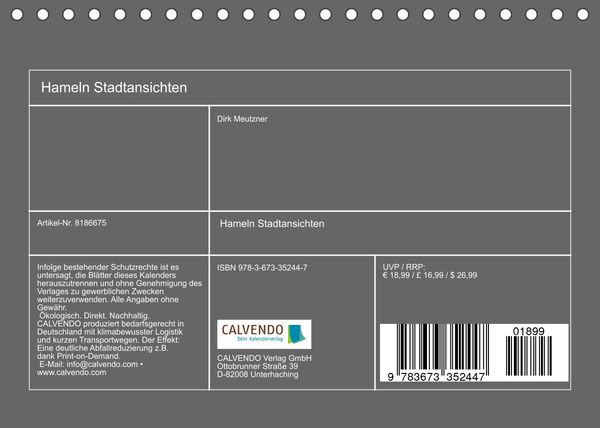 Produktbild: Hameln Stadtansichten (Tischkalender 2022 DIN A5 quer)