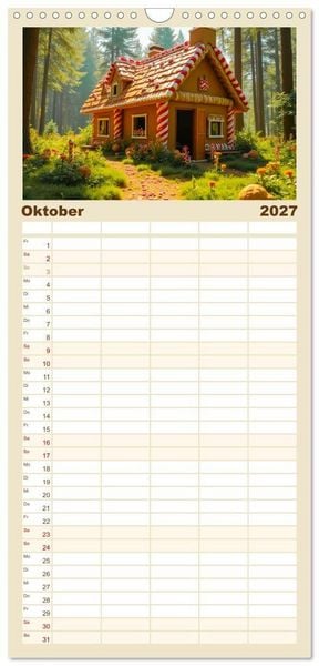 Produktbild: Familienplaner 2027 - Fabelhafte Orte &ndash; Landschaften aus M&auml;rchen und Sagen mit 5 Spalten (Wandkalender, 21 x 45 cm) CALVENDO