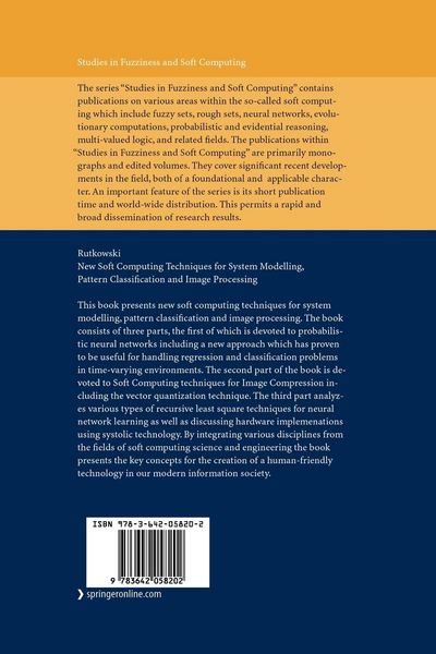 Produktbild: New Soft Computing Techniques for System Modeling, Pattern Classification and Image Processing