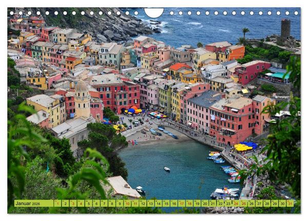 Produktbild: Cinque Terre - die bunten D&ouml;rfer Liguriens (Wandkalender 2026 DIN A4 quer), CALVENDO Monatskalender