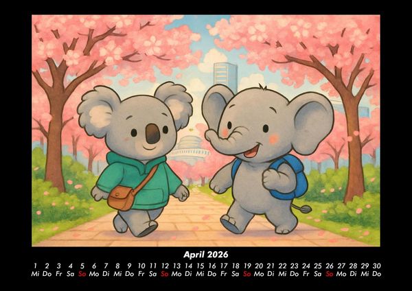 Produktbild: Kiki & Raffi - Reise durch Kanada 2026 Fotokalender DIN A3
