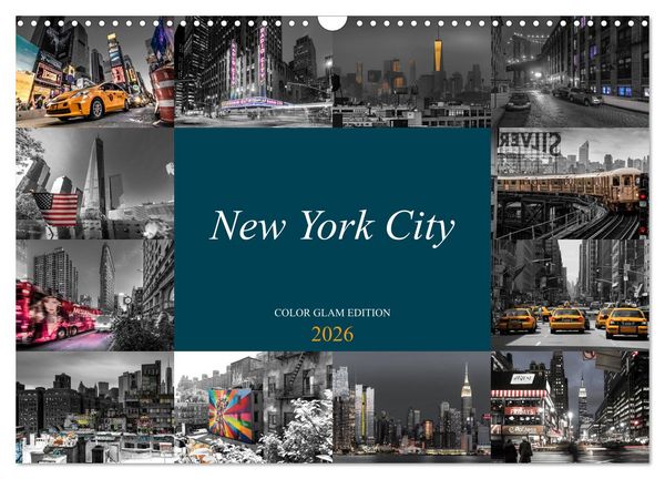 Produktbild: New York City - Color Glam Edition (Wandkalender 2026 DIN A3 quer), CALVENDO Monatskalender