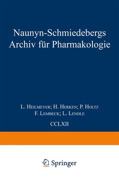 Produktbild: Naunyn Schmiedebergs Archiv f&uuml;r Pharmakologie