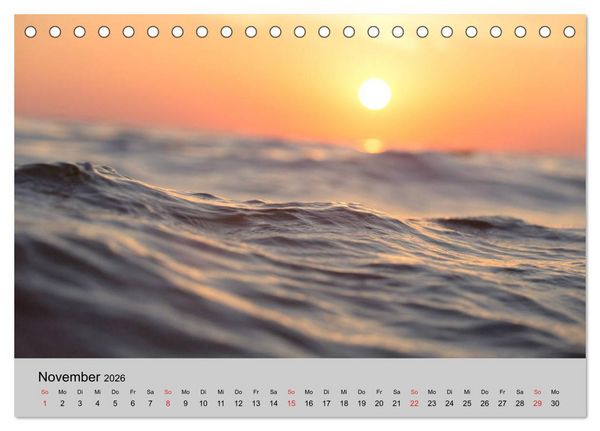 Produktbild: Am Meer. Sehnsucht Wasser (Tischkalender 2026 DIN A5 quer), CALVENDO Monatskalender