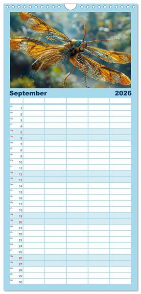 Produktbild: Familienplaner 2026 - Reise in die Urzeit mit 5 Spalten (Wandkalender, 21 x 45 cm) CALVENDO