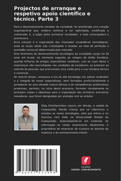 Produktbild: Projectos de arranque e respetivo apoio cient&iacute;fico e t&eacute;cnico. Parte 3