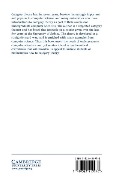 Produktbild: Categories and Computer Science