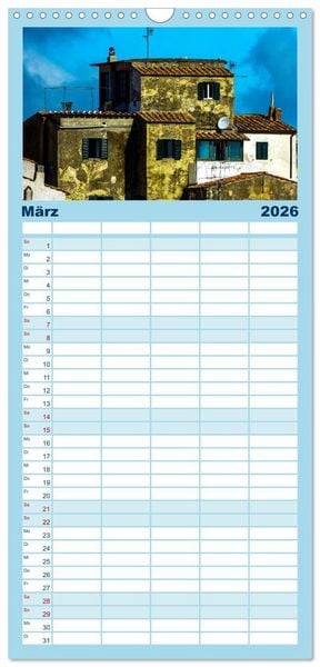 Produktbild: Familienplaner 2026 - Zauberhaftes Elba mit 5 Spalten (Wandkalender, 21 x 45 cm) CALVENDO