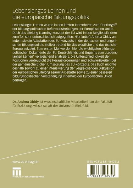 Produktbild: Lebenslanges Lernen und die europ&auml;ische Bildungspolitik