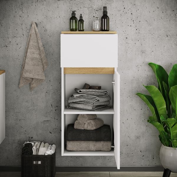 Produktbild: Badschrank H&auml;ngeschrank Schublade Cosila 85x30x32