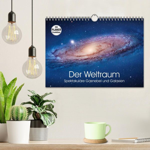 Produktbild: Der Weltraum. Spektakul&auml;re Gasnebel und Galaxien (Wandkalender 2026 DIN A4 quer), CALVENDO Monatskalender