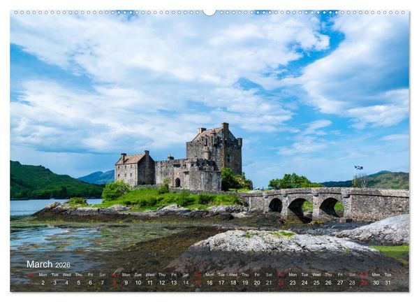 Produktbild: Scotland - From Edinburgh into the Highlands (High Quality Premium Wall Calendar 2026 DIN A2 landscape),CALVENDO 12 Month Wall Calendar