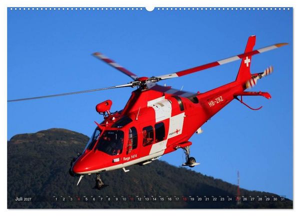 Produktbild: Helikopter in der Luft (hochwertiger Premium Wandkalender 2027 DIN A2 quer), Kunstdruck in Hochglanz