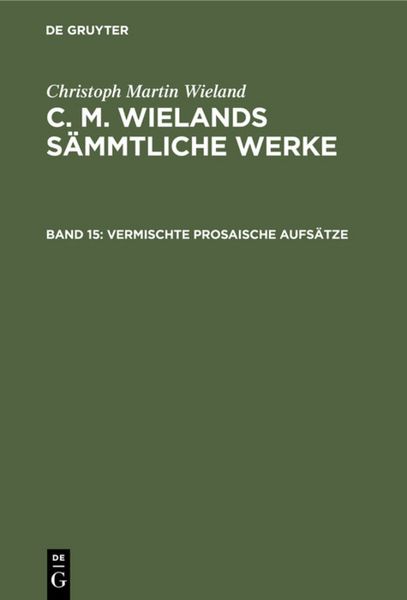 Produktbild: Vermischte prosaische Aufs&auml;tze
