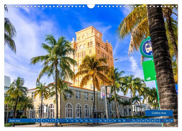 Produktbild: Kunterbuntes Miami (Wandkalender 2026 DIN A3 quer), CALVENDO Monatskalender