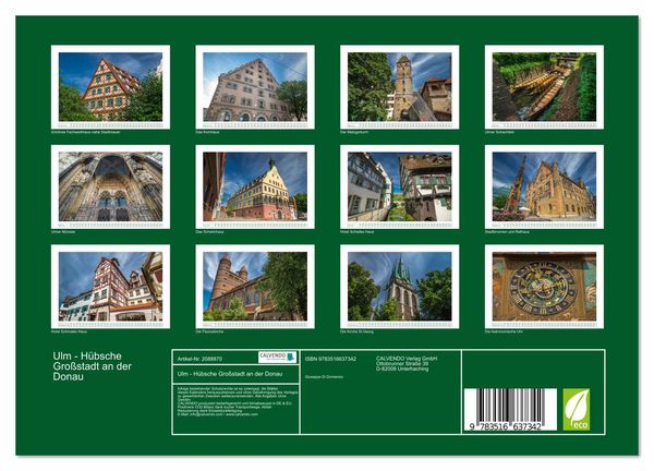 Produktbild: Ulm - H&uuml;bsche Gro&szlig;stadt an der Donau (Wandkalender 2026 DIN A4 quer), CALVENDO Monatskalender