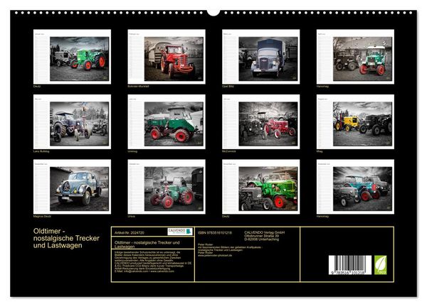 Produktbild: Oldtimer - nostalgische Trecker und Lastwagen (hochwertiger Premium Wandkalender 2026 DIN A2 quer), Kunstdruck in Hochglanz