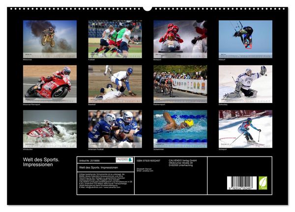 Produktbild: Welt des Sports. Impressionen (hochwertiger Premium Wandkalender 2026 DIN A2 quer), Kunstdruck in Hochglanz