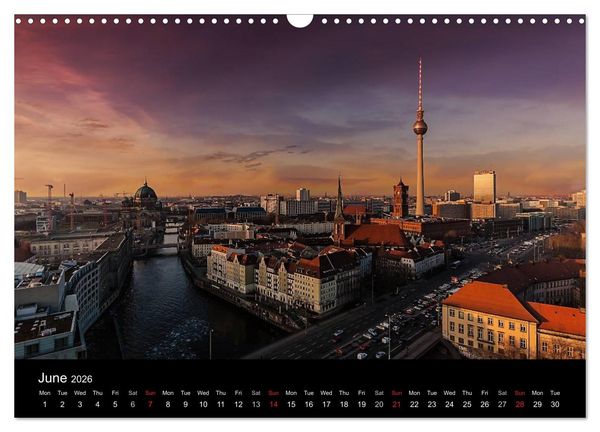 Produktbild: Sunsets of Berlin (Wall Calendar 2026 DIN A3 landscape), CALVENDO 12 Month Wall Calendar